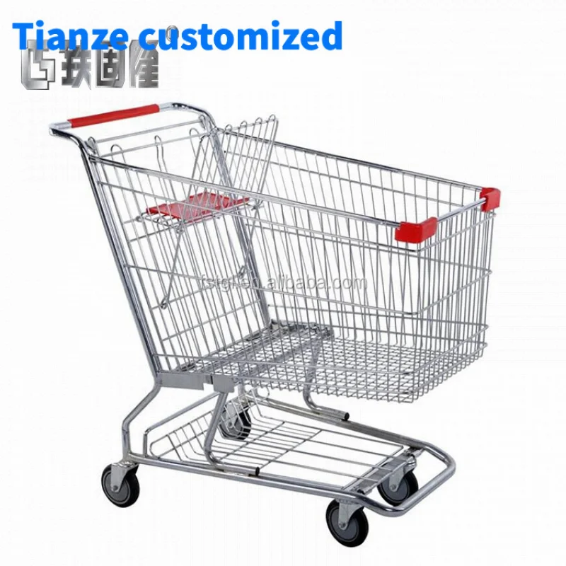 

[Customized]OEM supermarket stainless steel wire mesh containers trolley basket