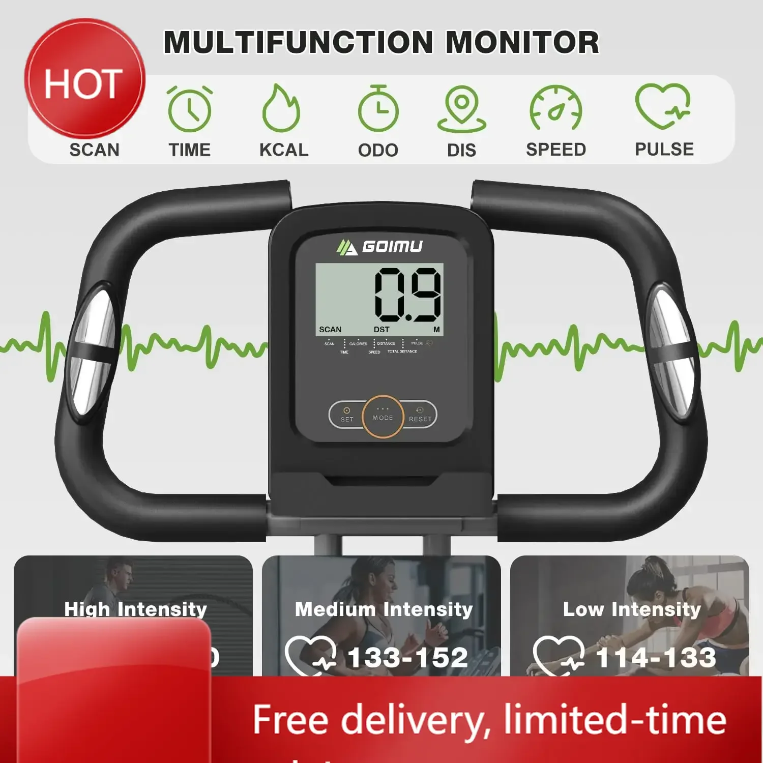 

Велотренажер, складной велотренажер 5-в-1 для пожилых людей, 16-уровневая регулировка магнитного сопротивления, велотренажер для дома с регулируемым наклоном спинки