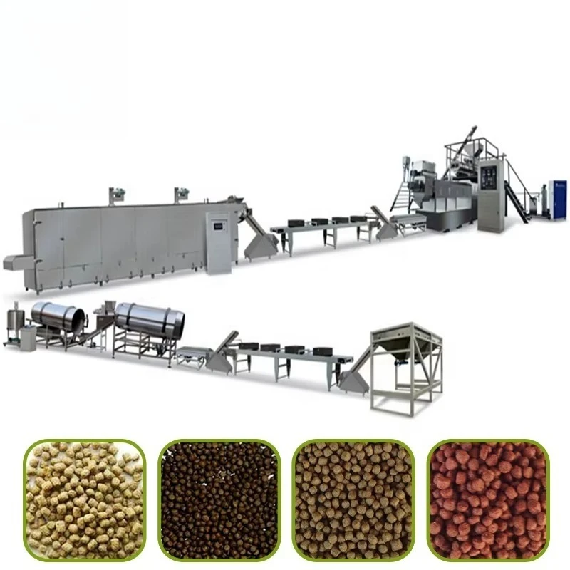 Automatic Twin Screw Fish Feed Extruder Floating Pellet Feed Making Machine Line for Aquaculture Shrimp Food Processing