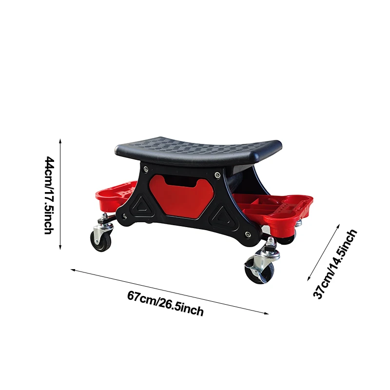 LEADLOONG Garage Repair Bench 59*27*29.5CM Storage Trays Mobile Car Beauty Repair Chair Auto Maintenance
