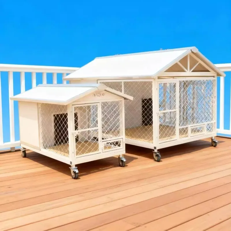 Pet Villa Dog House Outdoor Rain Protection Sun Protection Insulation Dog House Medium Large Dog Luxury