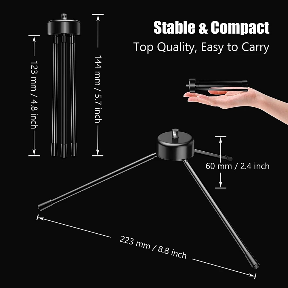 ミニ三​​脚 ミニメタル三脚、1/4インチネジ付きデスクトップ三脚、プロジェクターおよびすべてのカメラに最適