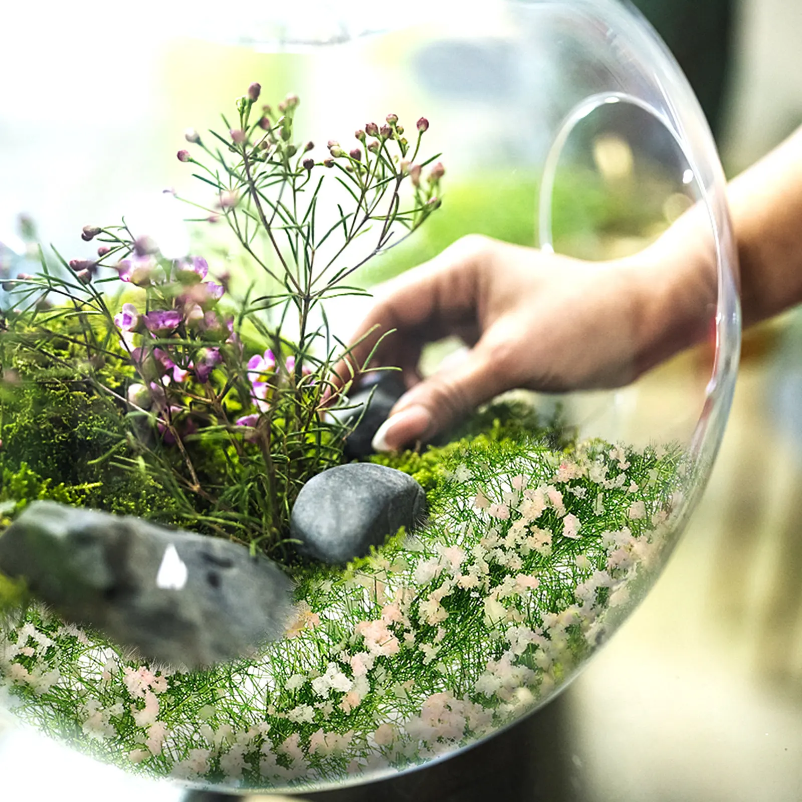 

Mini Flower Cluster Artificial Building Landscape DIY Sand Table Micro Landscape Decoration Miniature Vegetation Ornament