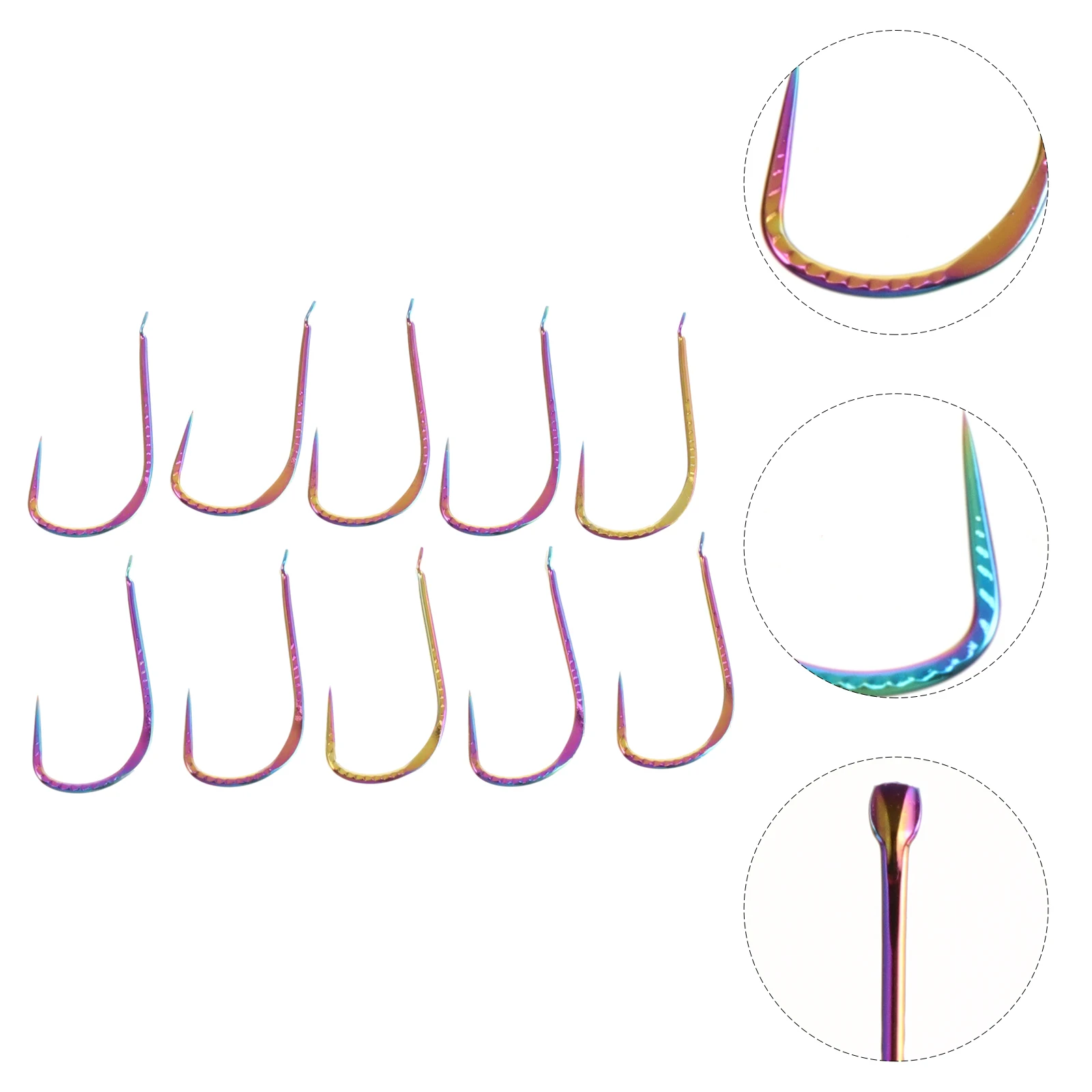 

30pcs Fish Hooks High Carbon Steel Circle Barb Strong Corrosion Resistance Point Fishing Lure