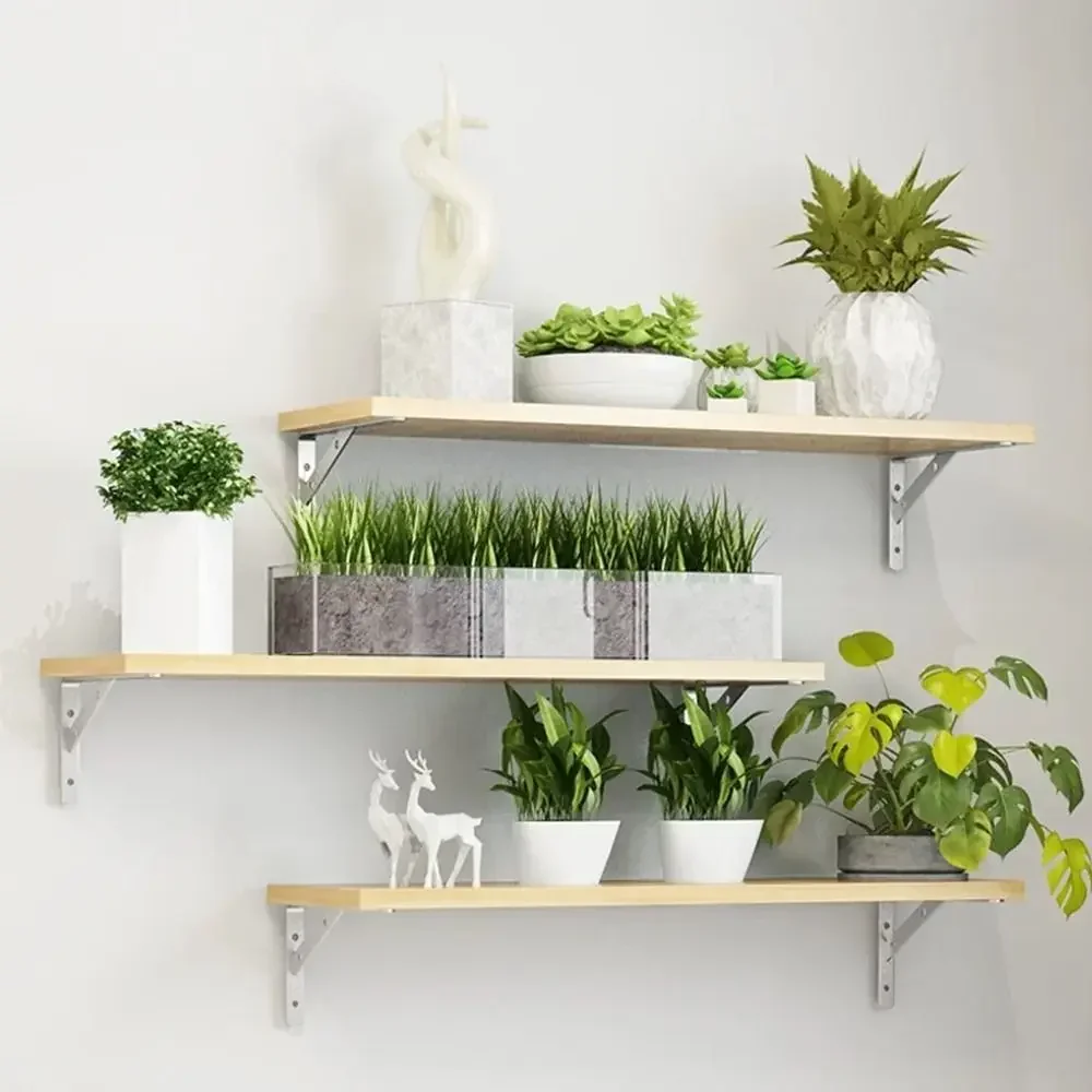 1PC Rvs Wandplank Rekken L-type Zware Beugel Muurbevestiging Rack Ondersteuning Driehoek Plank Thuis boekenplank Beugel