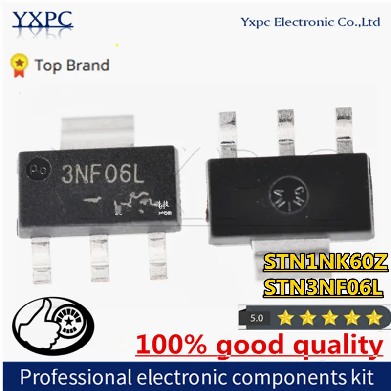 10pcs STN1NK60Z SOT-223 1NK60Z STN1NK60 STN3NF06L 3NF06L SOT MOSFET  IC Power MOSFET Chips