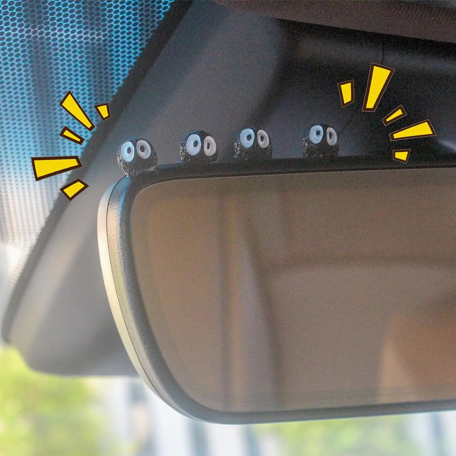 

50 Pcs Cute Soot Sprite Car Decor Rearview Mirror Accessories - Adorable Gifts for Car, Home, Office