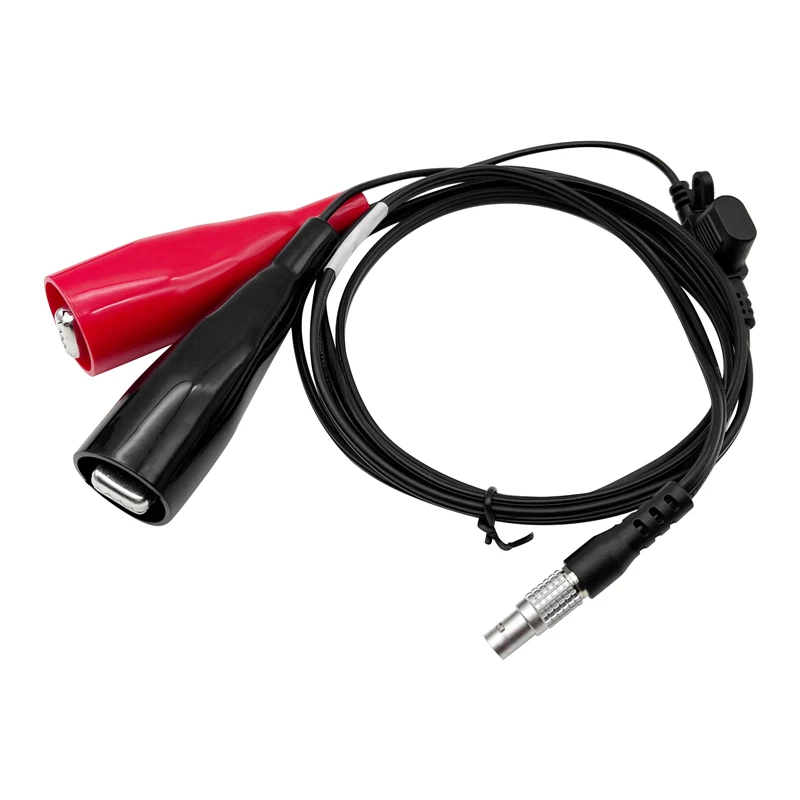 565854 Power Cable For Leica Total Stations 5pin 0B Size With Heavy Duty Alligator Clips Wired Cable