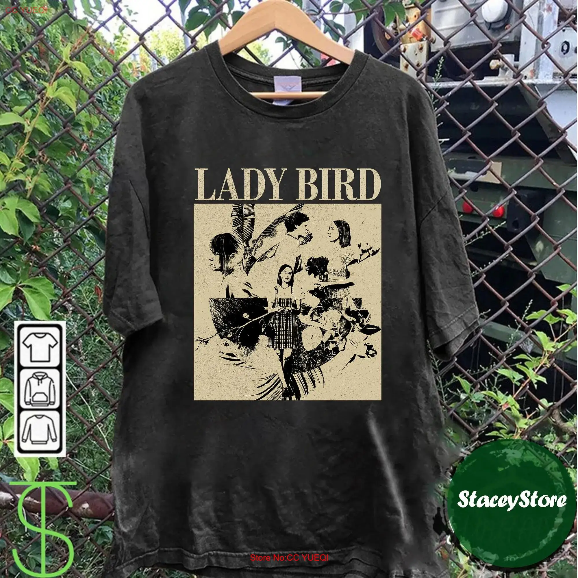 Lady Bird T Shirt Movie Style Vintage Retro Modern Classic Trendy Couples long or short sleeves