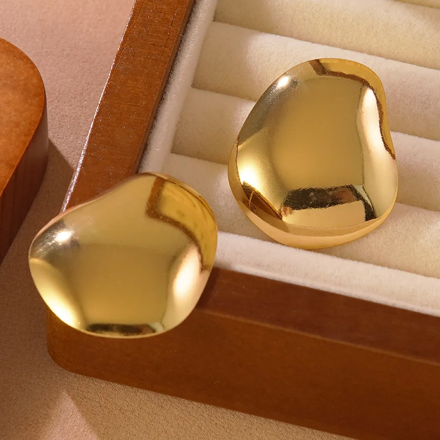 مبالغ فيها الغريبة غير النظامية هندسية مكعب الفولاذ المقاوم للصدأ أقراط للنساء فتاة العصرية مجوهرات هدية 2026 جديد بسيط الأذن مربط