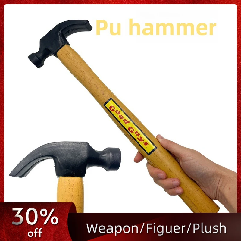 

42cm/16.53in PU Cosplay Hammer Model Props Collectible Display Halloween Party Supplies Ornaments Outdoor Creativity Toys Crafts
