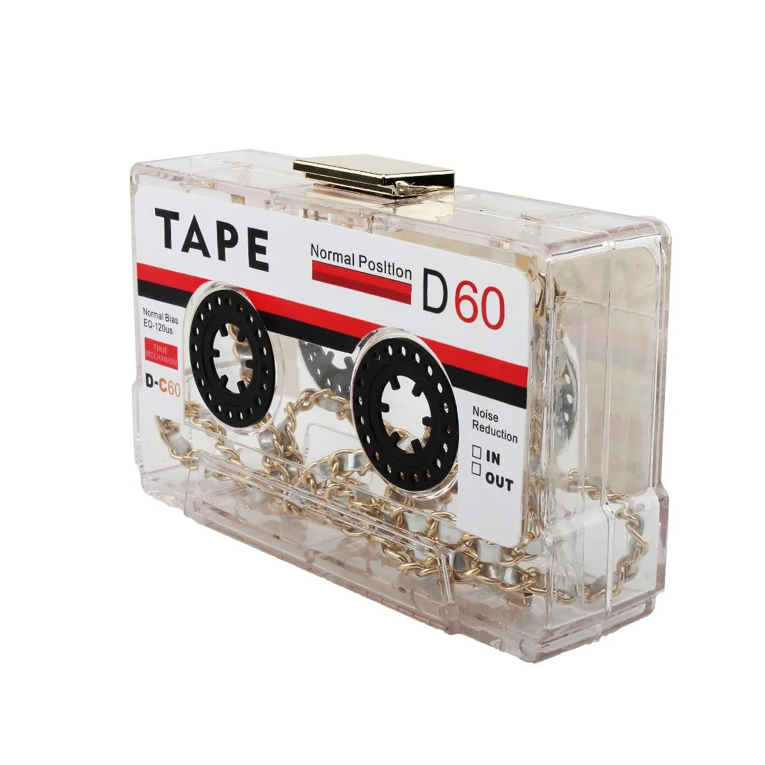 Acrylic Magnetic Tape Shaped Clutch European Style Single Shoulder Crossbody Bag Women Perfect for Casual Commutes