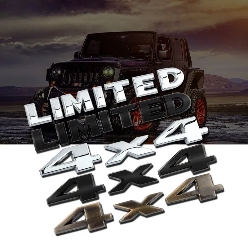 

1 компл. 3D хромированные автомобильные наклейки 4x4 LIMITED хвост эмблема значок наклейки на кузов автомобиля наклейка для Jeep Grand Cherokee Wrangler Ford