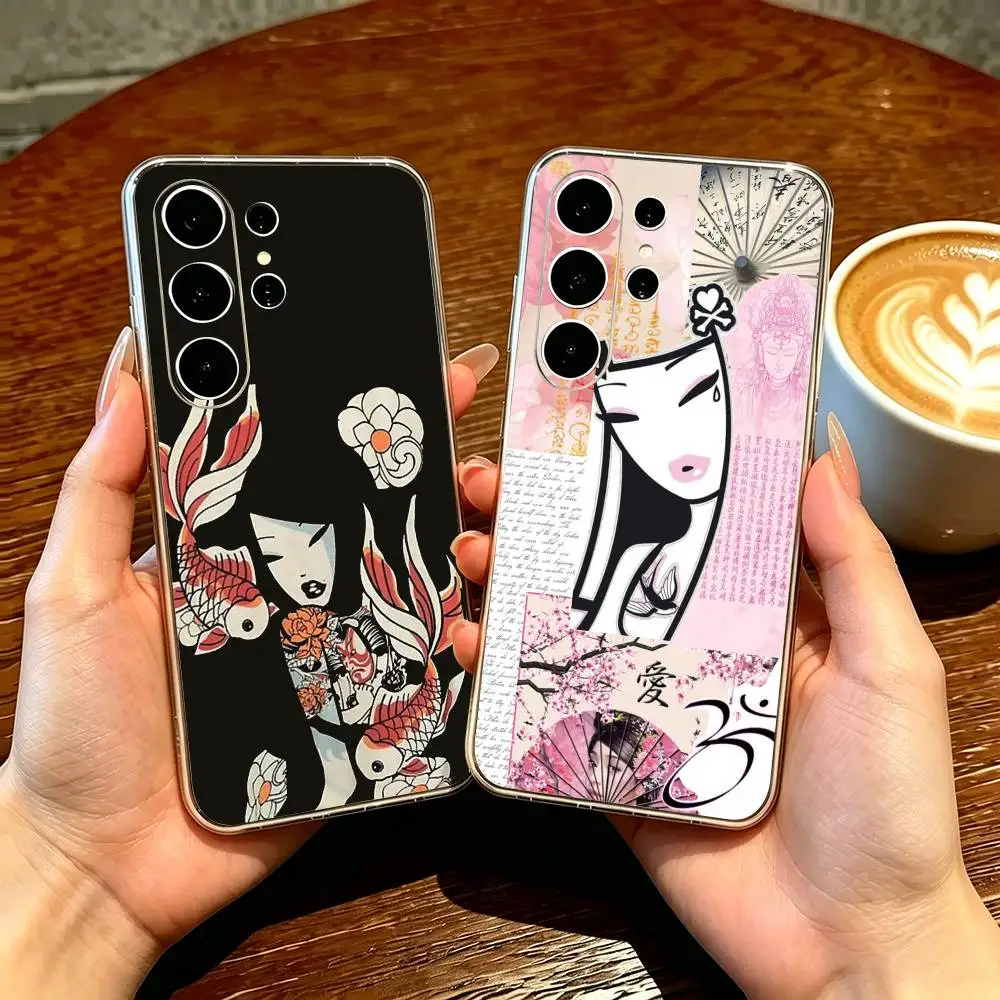 Classic Cute Vibe Tokidoki Art Phone Case Transparent Silicone Soft For Samsung S25,S24,S21,S22,S23,S30,Ultra,S20,Plus,Fe