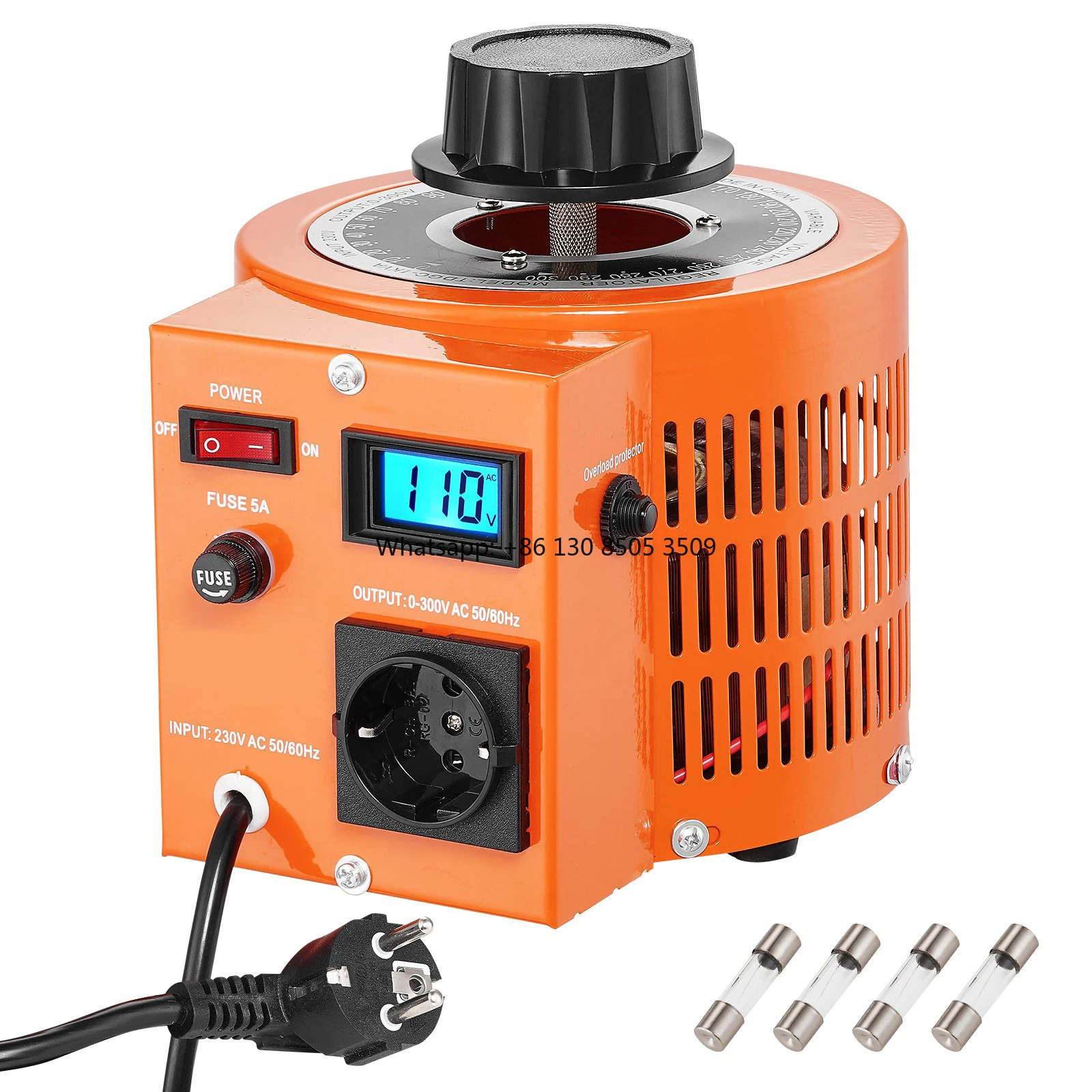 New Model 1000VA Single Phase Variable Voltage Transformer 0-300V Input 230V  Voltage Regulator Variac