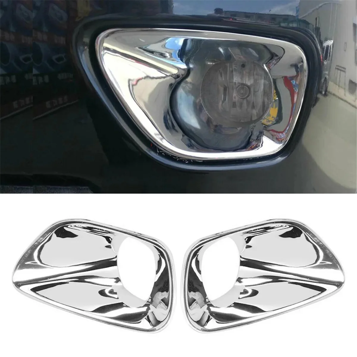 

Car Front Bumper Fog Light Cover for Jeep Grand Cherokee 2011-2013 Chrome Fog Lamp CoverJADD