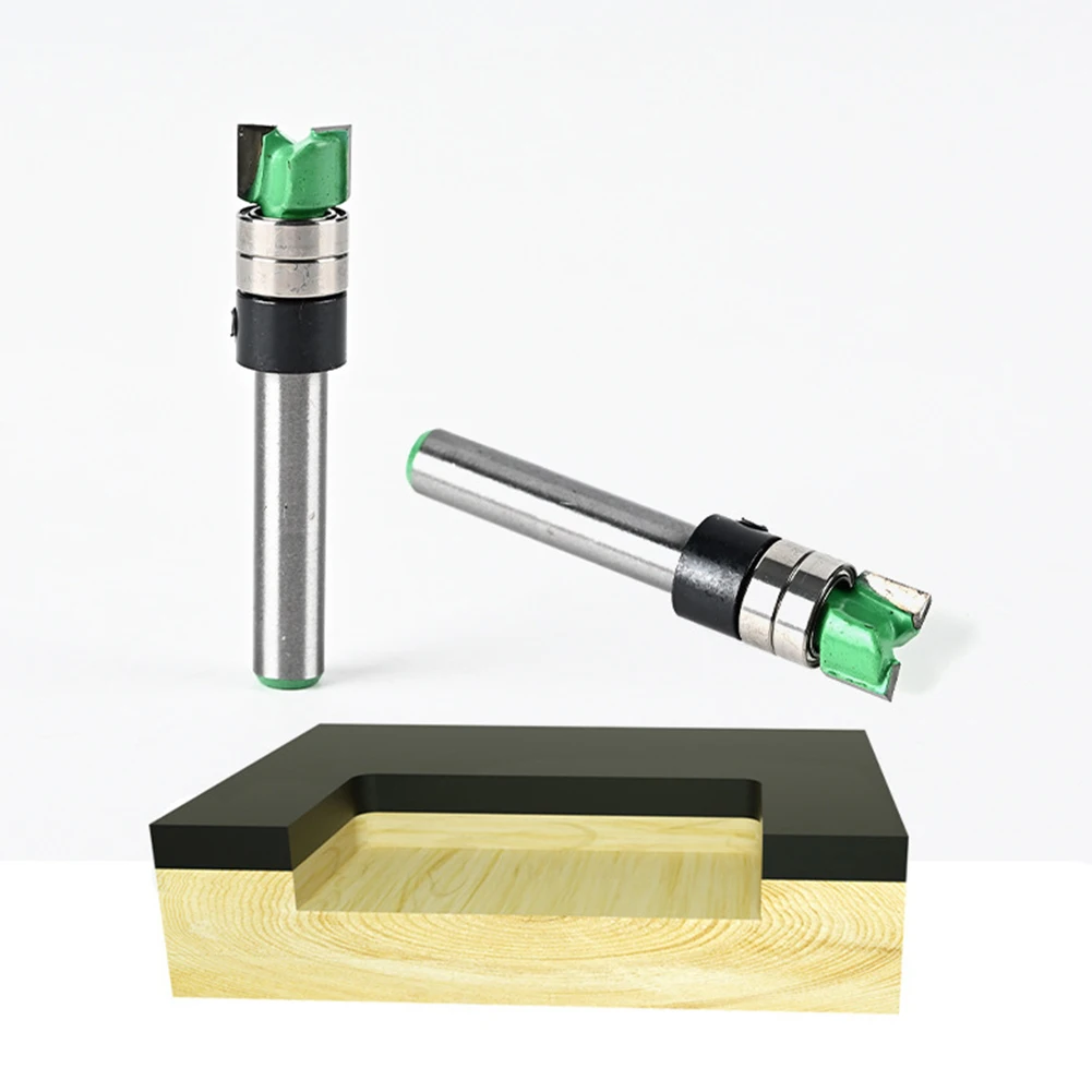 1 قطعة مزدوجة تحمل التشذيب قاطعة المطحنة شفرة فولاذية الملف الشخصي أسفل قاطعة المطحنة لأعمال النجارة الحز الدقيق #5