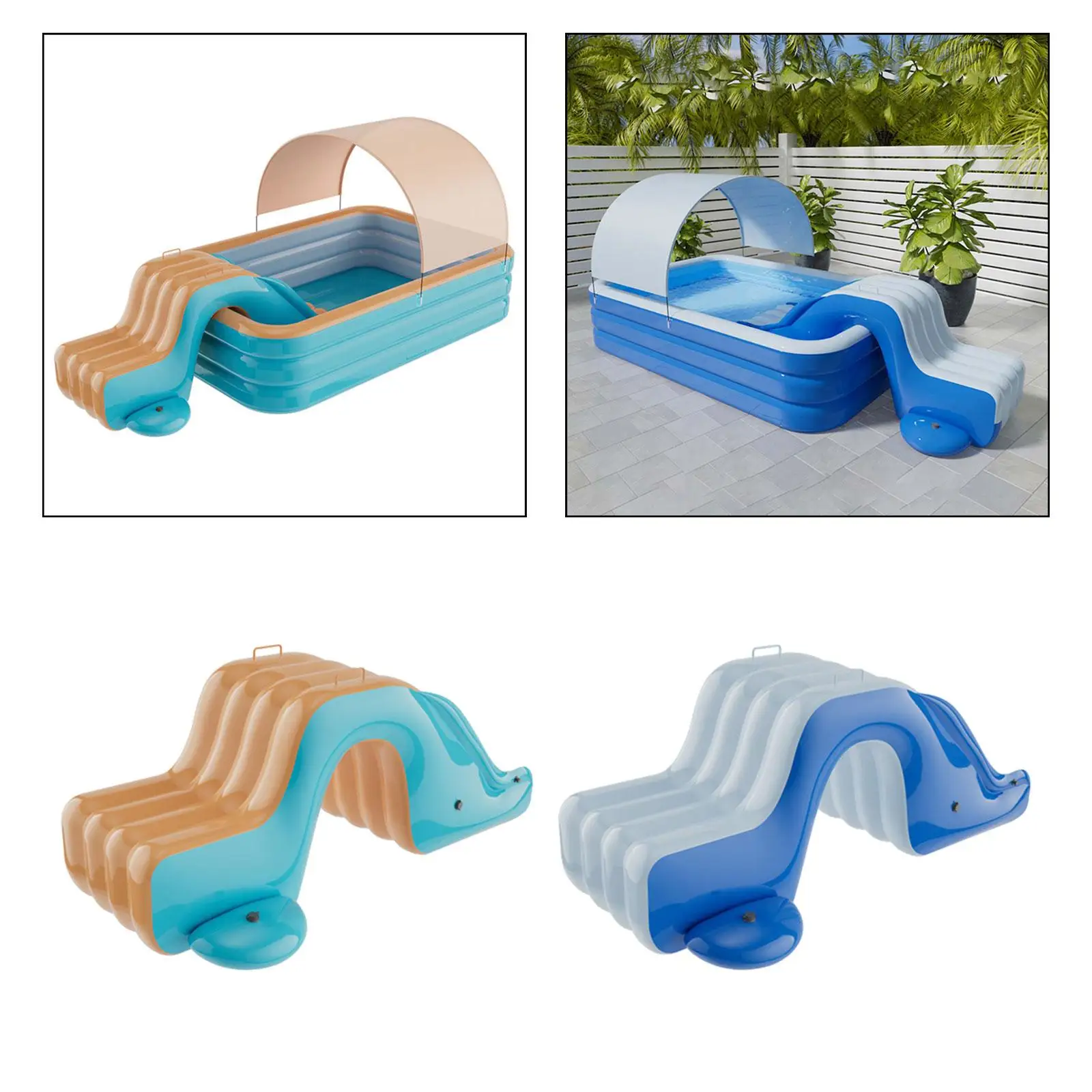 

Надувная горка для бассейна, водная горка для балкона, открытый надземный бассейн