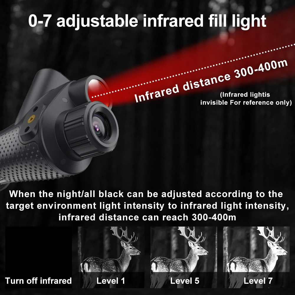 New arrival 4K HD Mini Head-Mounted 8X Zoom Infrared Telescope Digital Night Vision Monocular for Outdoor Video watching animals view 6