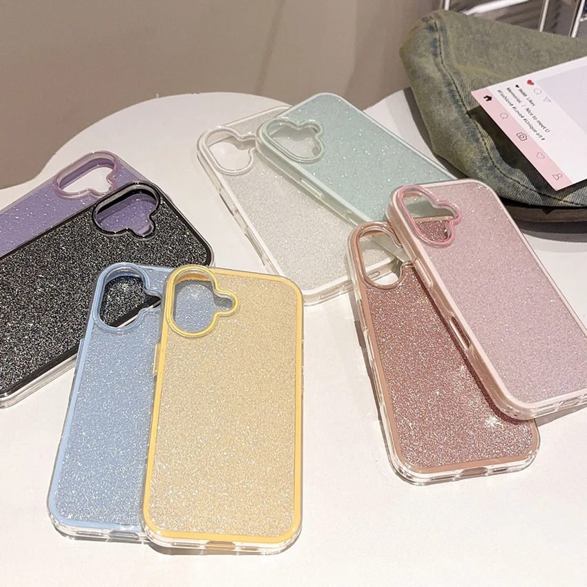 حافظة هاتف لامعة لهاتف آيفون 17 16 15 14 13 Pro Max عملية الضغط الحراري 17Pro 16Pro حافظة هاتف أكريليك خلفي صلب 14Promax #1