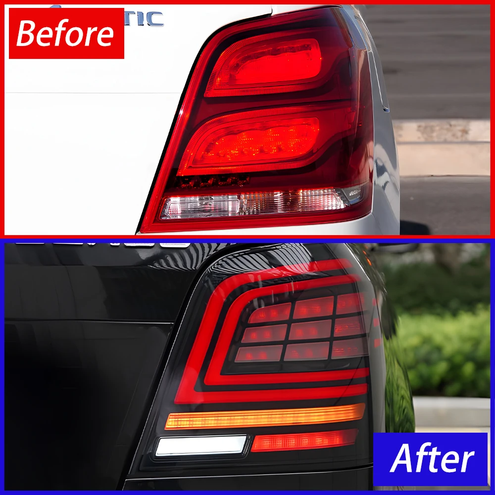 Car Taillights Assembly for Benz Glk 2008-2015 X204 Led Auto Back Lamps Upgrade High Configure Fog Brake Turn Signal Accessories