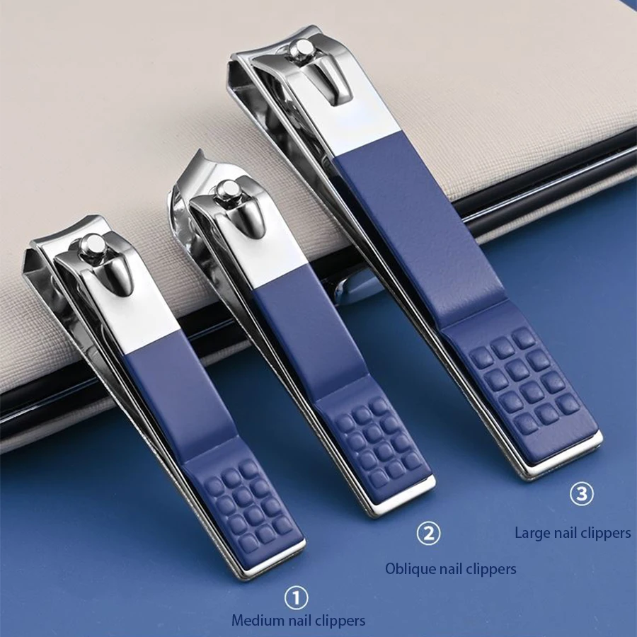 Professionelles Maniküre-Set, 7–18 Stück, Nagelknipser-Set aus Edelstahl, dicker und harter Nagelschneider für Damen und Herren, tragbares Set