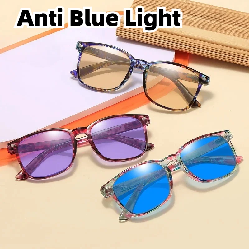 Nti Blue Light Eyeglasses with Colorful Tortoise Shell Frames Computer Glasses for Eye Protection Fashion for Men and Women