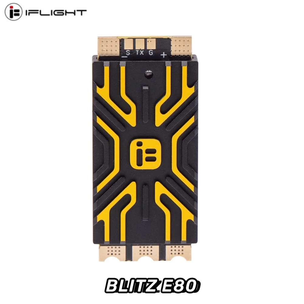 IFlight BLITZ E80 80A Single ESC 2-8S BlHeli32 Dshot600 G071 MCU with CNC Alum Cover for RC FPV Racing Drone