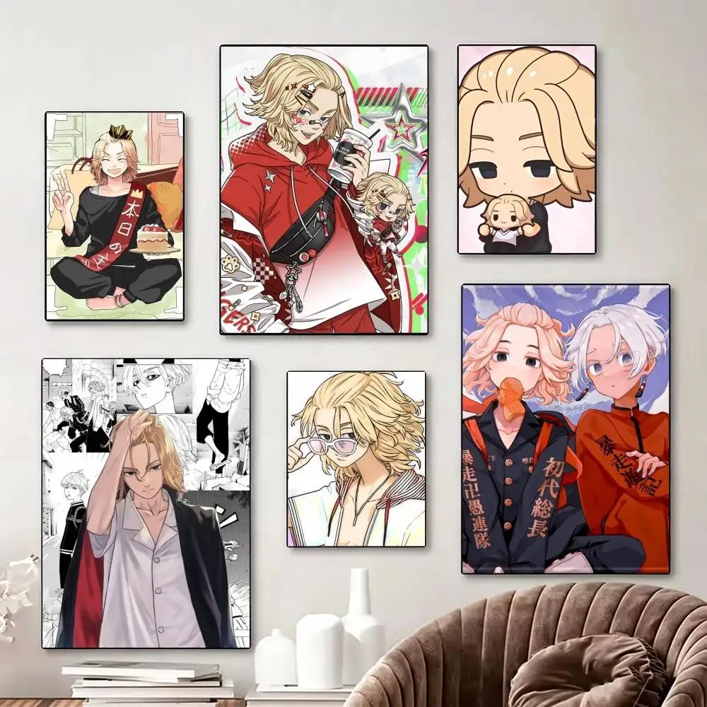 

T-Tokyo r-Revengers Mikey Poster Perfect Space Sticker Self Adhesive for Office Home Theater Wall Art Decor Fancy Gift