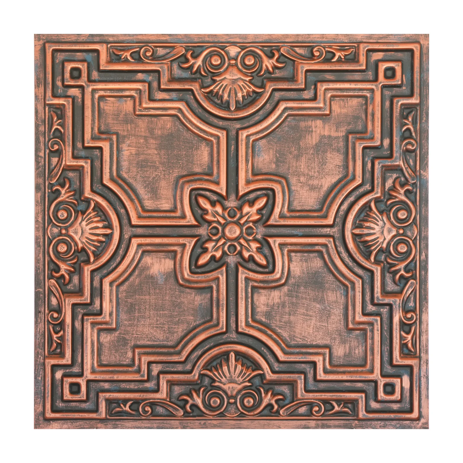 Ceiling tiles cafe pub restaurant decor wall panels PL16 Rustic copper 10pcs/lot