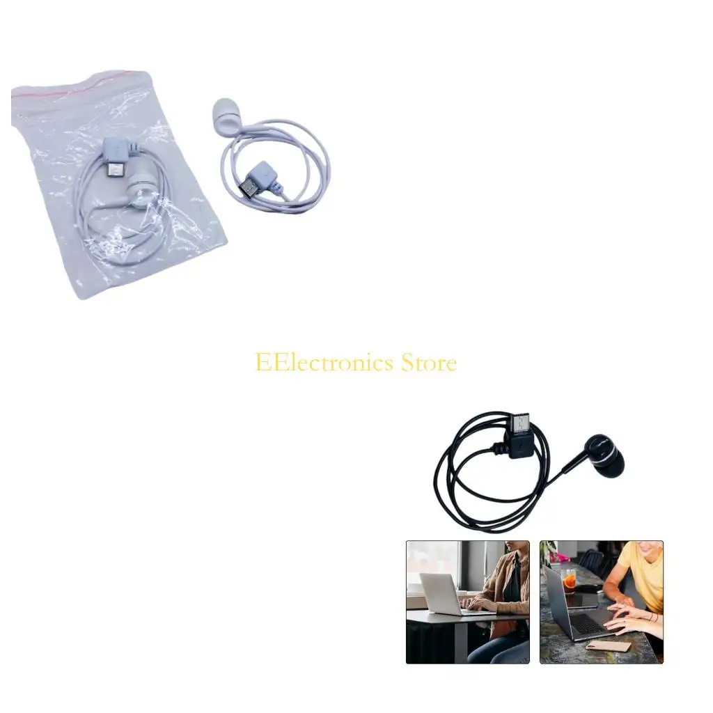 B03C Mono Canal Headphone Short Wire Compatible Portable Carrying Design