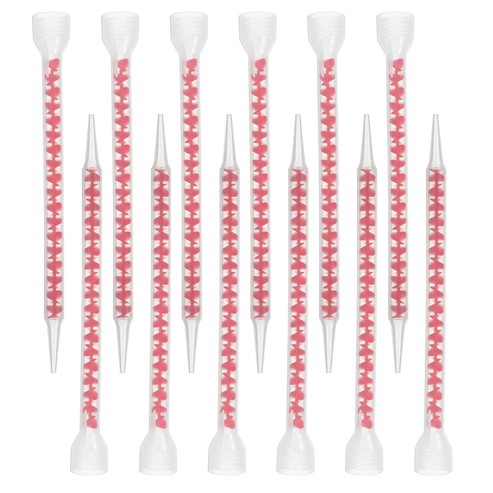 Caulk Sealing Caulking Halloween Christmas 12Pcs Spiral Static Mixer Nozzles Long Design Applicator Tool Precise Glue Control