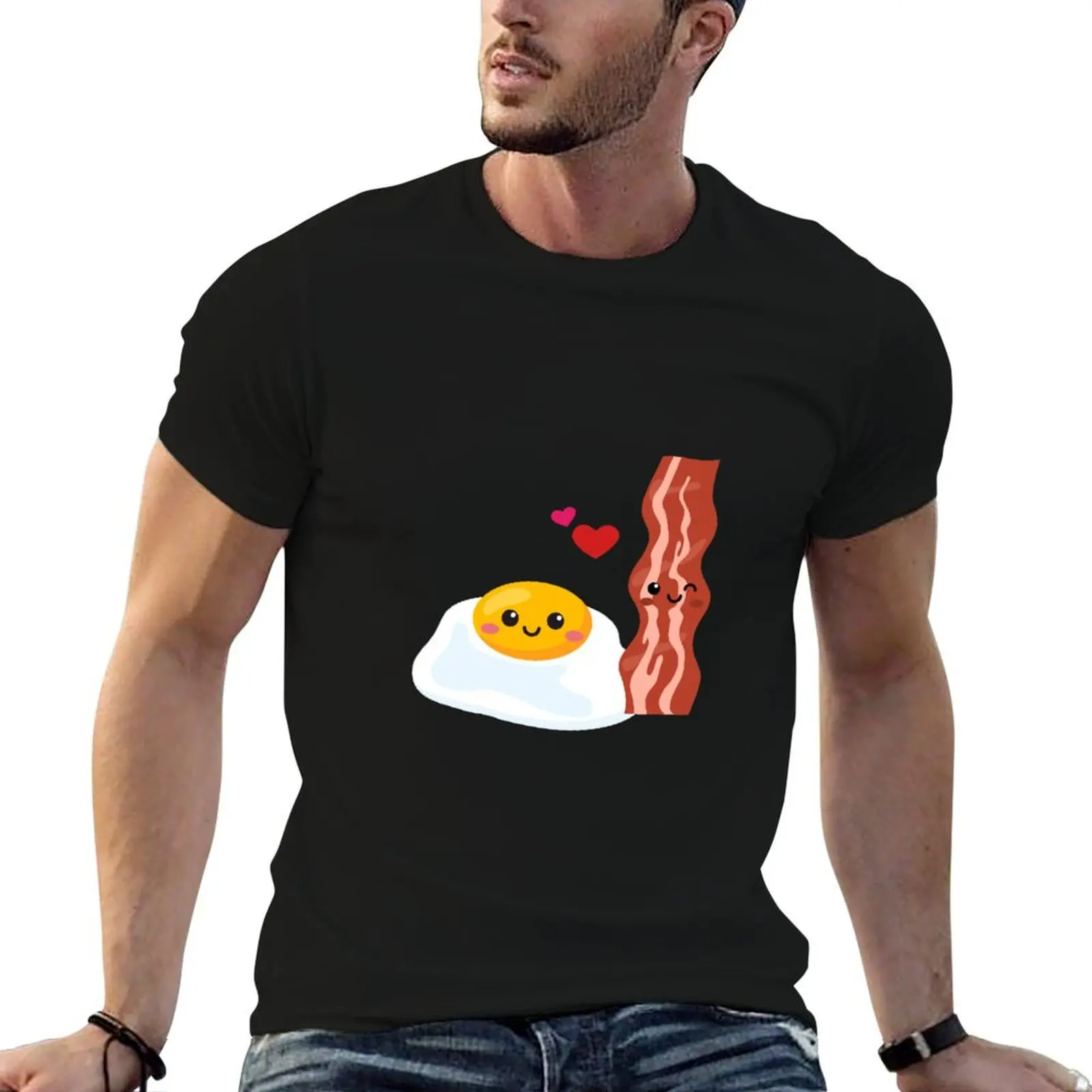 Cute Eggs And Bacon Breakfast Cute Food T-Shirt Lightweight Running T-Shirt