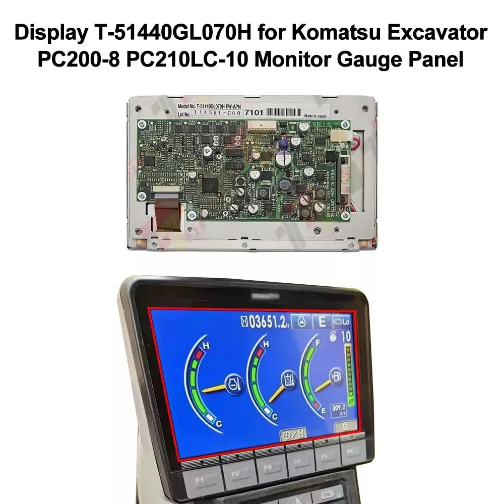 

Display for Komatsu Excavator PC200-8 PC210LC-10 Monitor-Messfeld Gauge Panel 51440GL070H