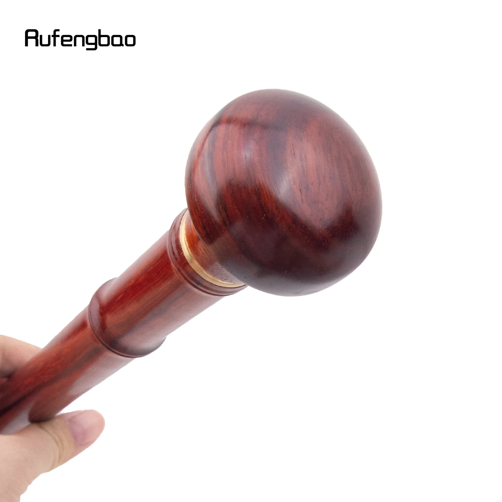 Red Round Wooden Bamboo Joint Walking Stick Decorative Cospaly Party Wood Walking Cane Halloween Mace Wand Crosier 89cm