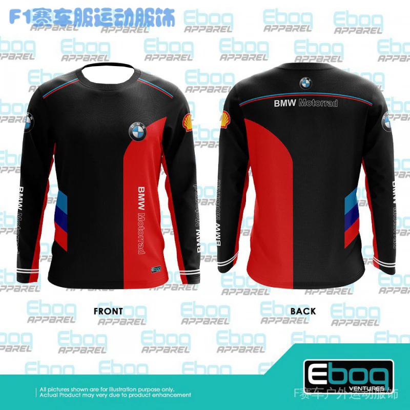 

2025 New Bmw Motorcycle Racing Enthusiast Long Sleeve T-Shirt Summer O-Neck Loose Breathable Speed Drying Sports Cycling Wear