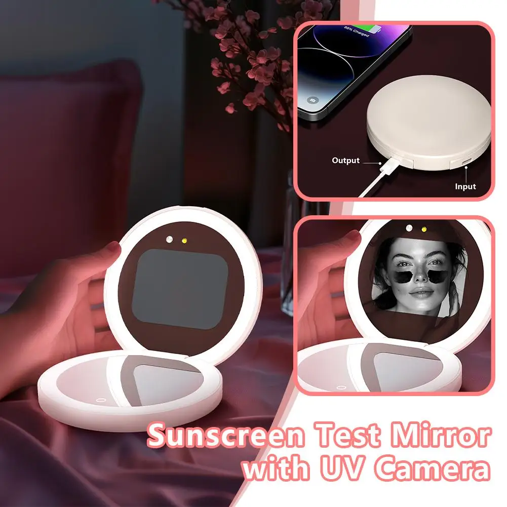 Caméra de test solaire UV intelligente, miroir de maquillage à LED, miroir de détection de maquillage, élimination de la beauté, écran solaire aste, Q3J2, 2.8 pouces