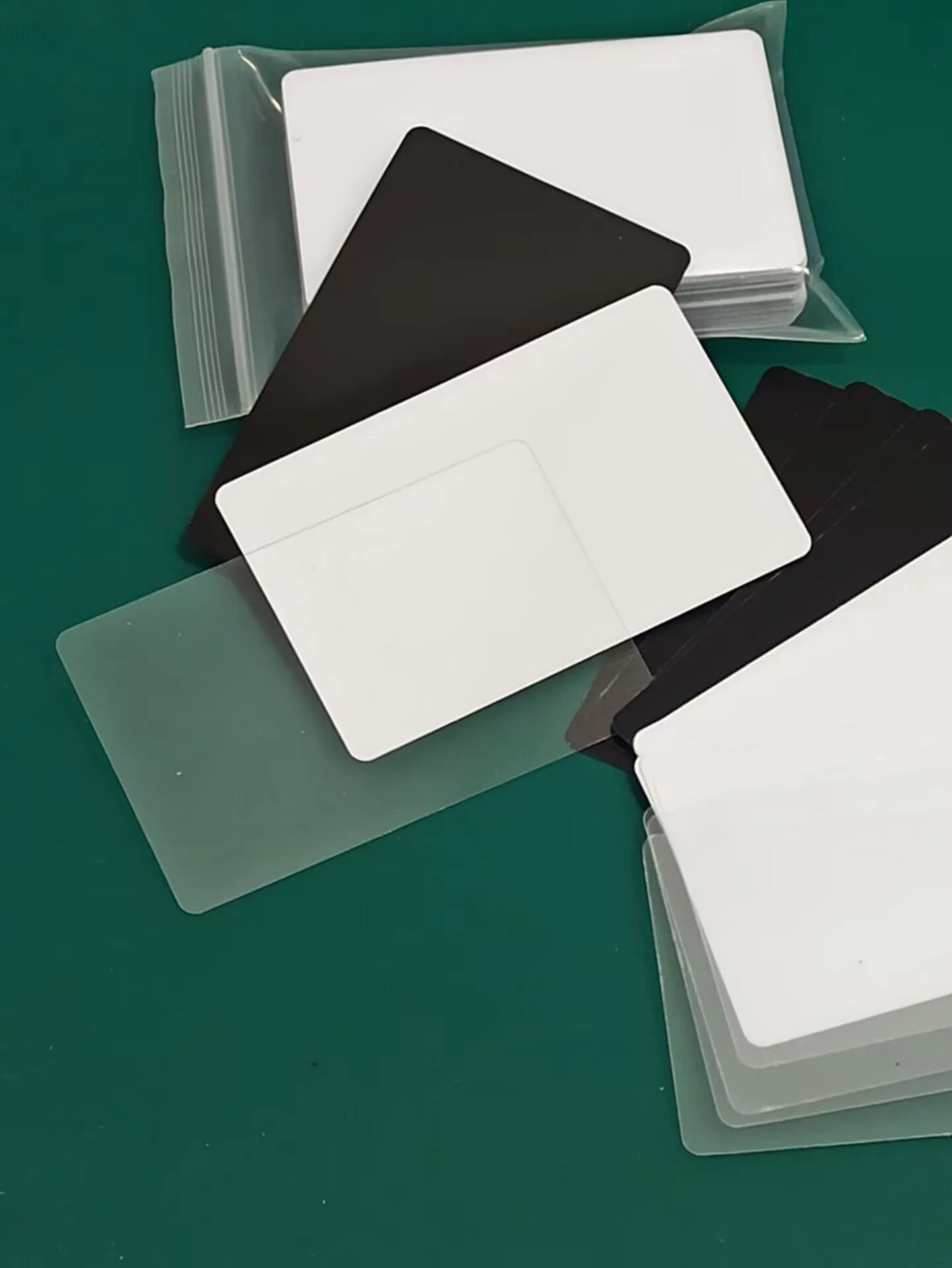 

60Pcs Glossy Finish Plain Blank Plastic PVC Acetate Business Card Thickness 0.2mm Very Thin White Black Clear Transparency