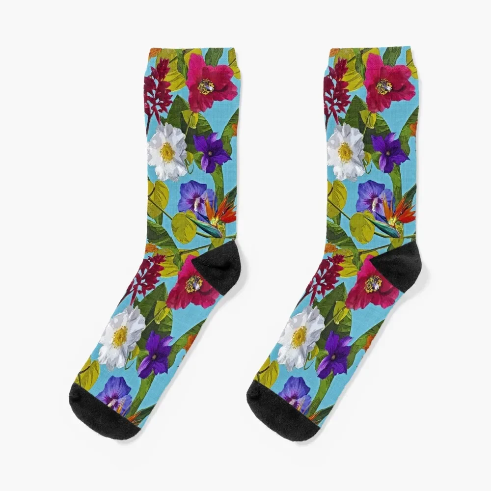 

Tropical Bohemian Socks Antiskid soccer Sports Men's christmass gift Socks Ladies Men's