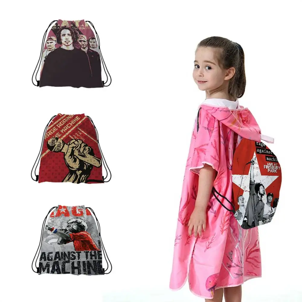 الكلاسيكية الفرقة R-الغضب A-Against T-The M-Machine مقاوم للماء طوي جيب الصالة الرياضية الرباط حقيبة الشاطئ السباحة الرجال النساء حقائب رياضية