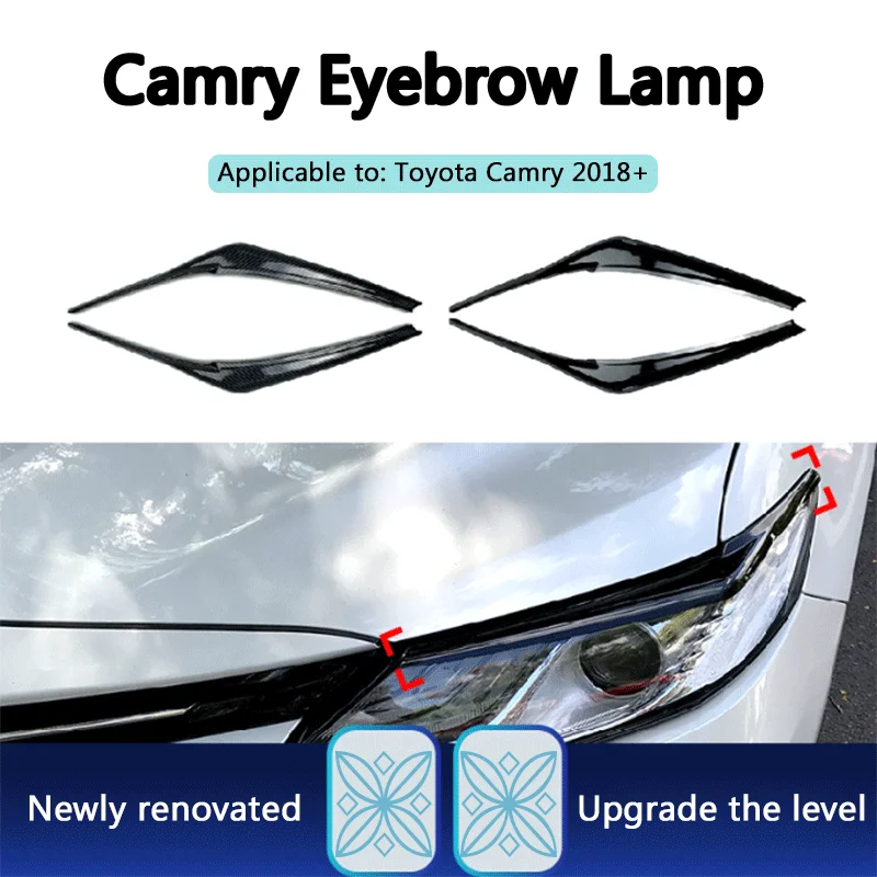 

Suitable for Toyota Camry 2018+ front headlight eyebrow car sticker modification parts