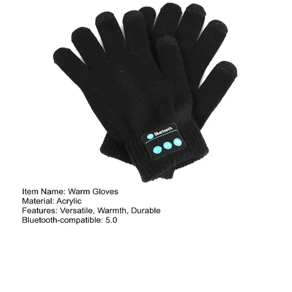 Touch Screen Bluetooth Gloves Knitted with Clear Sound Winter Warm Mittens Smart Usb Charging Phone Answering Gloves Riding