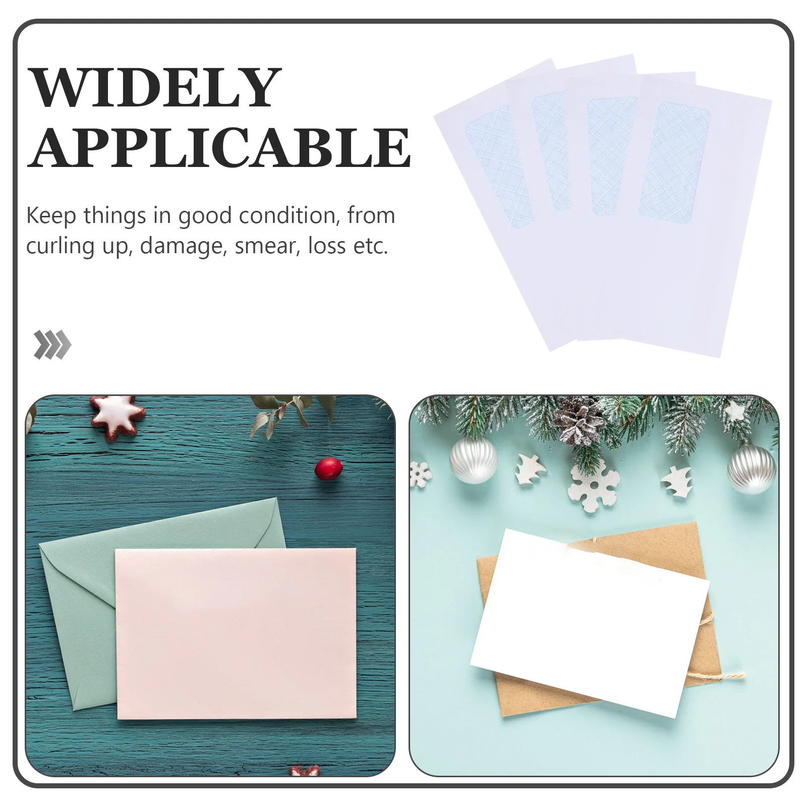 50Pcs Self-Sealing Envelopes Left Window Confidential Business Documents Invitations Simple Elegant Design Storage Envelopes