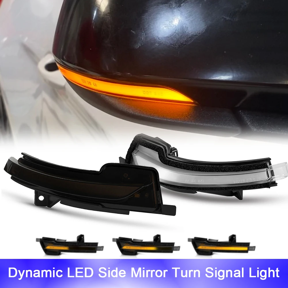 LED Sequential Turn Signal Side Rearview Mirror Marker Stop Light For Ford Mustang 2015-2021 Indicator FR3Z-13B374-A Amber