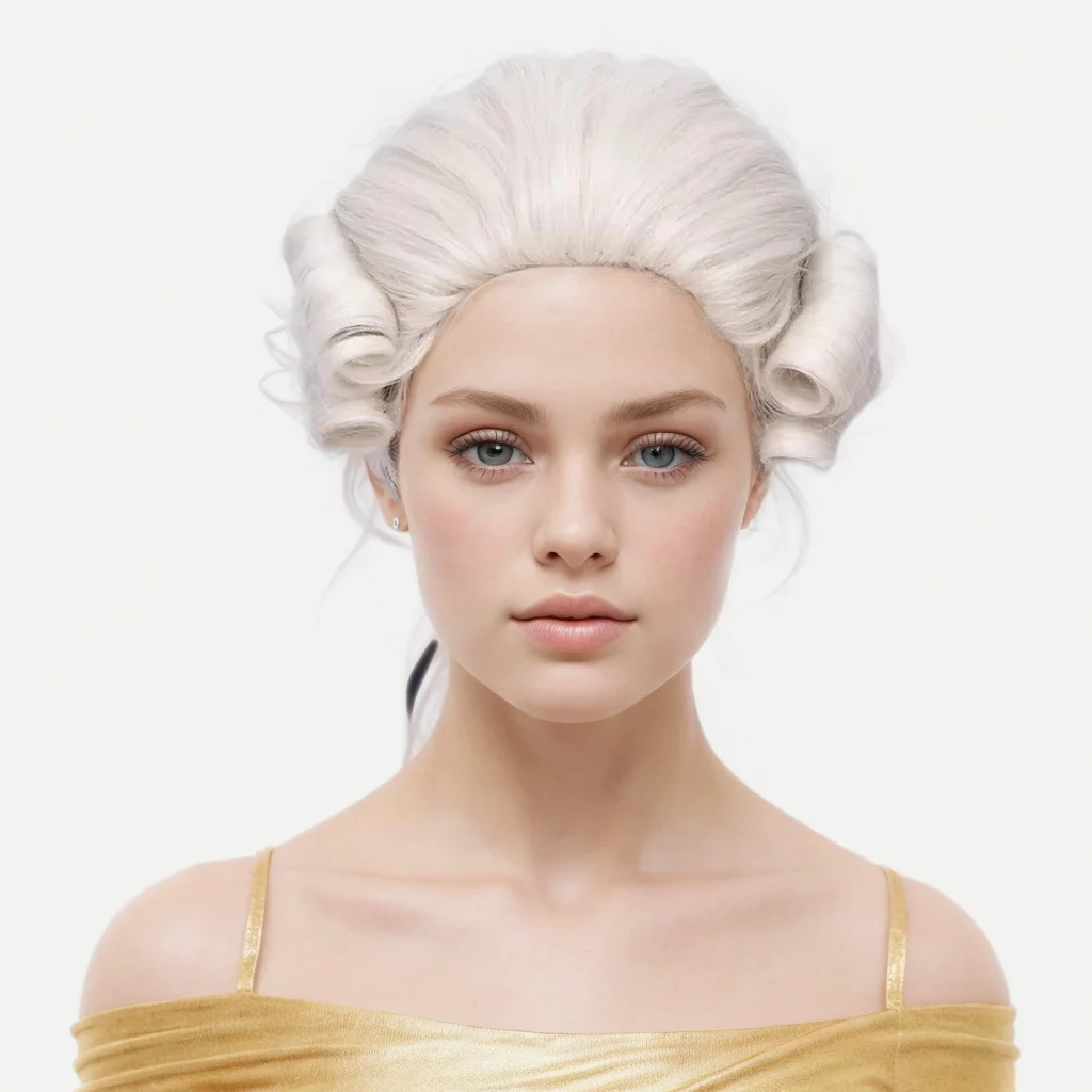

Judge Lawyer Wig Light Blonde Braid Hair Curly Wigs Synthetic Cosplay Wigs for Women or Men