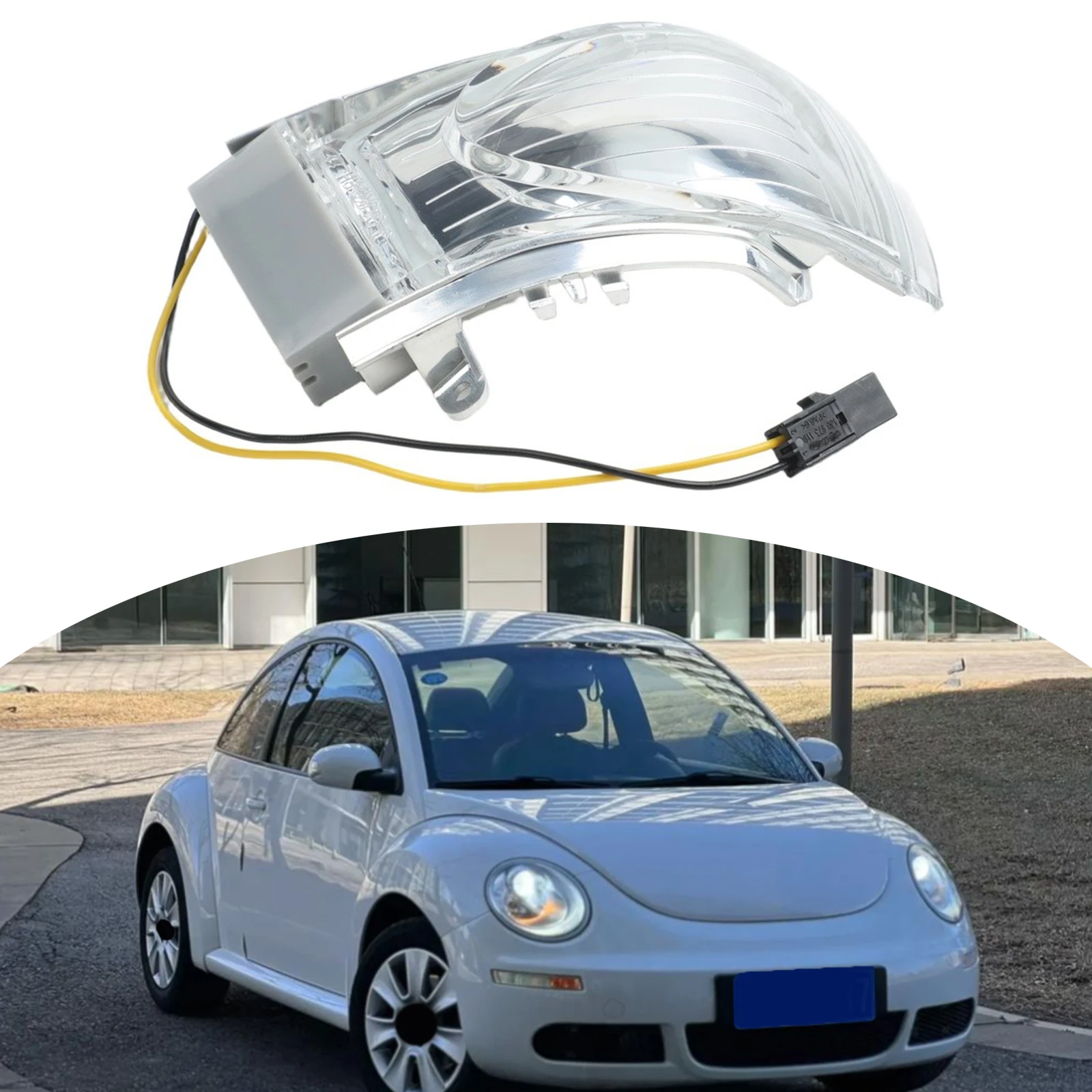 1pcs Car Rear Right View Mirror Indicator Lamp For Beetle 2006-2010 OEM Number:1C0949102E ABS Wear-resistant, Non-deformation.