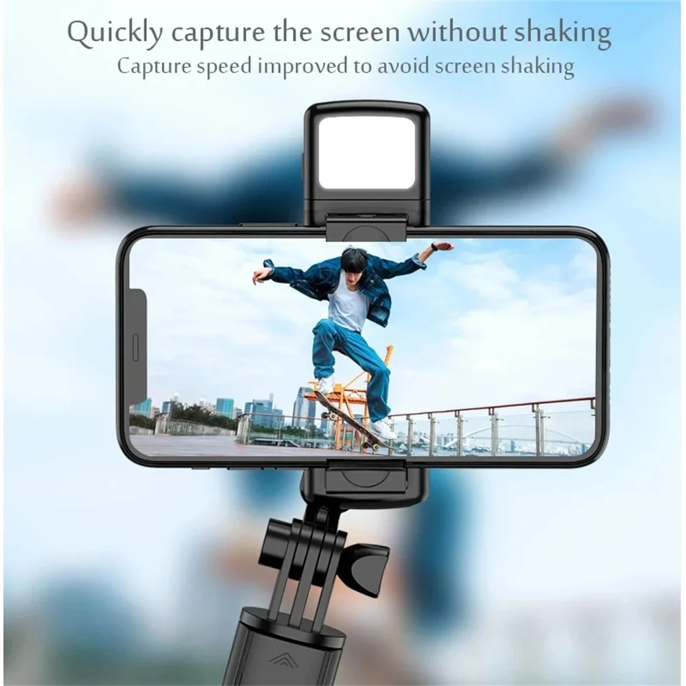 Selfie Stick Tripod Stand with Wireless Bluetooth Remote Extendable Stainless Steel Rod for iPhone Mobile Phones Live Streaming view 6