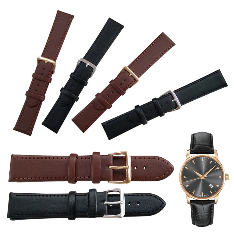 Watch Band Genuine Leather Watchbands Replacement Strap Buckle Clasp Loop 8mm 10mm 12mm 18mm 20mm 22mm 24mm Watch Accessories