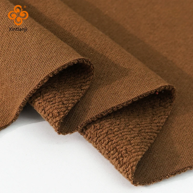 Winter Terry Fleece Hoodie Fabric Thickening 430gsm Designer Sweater, Pants Sewing Fabric Polyester Cotton