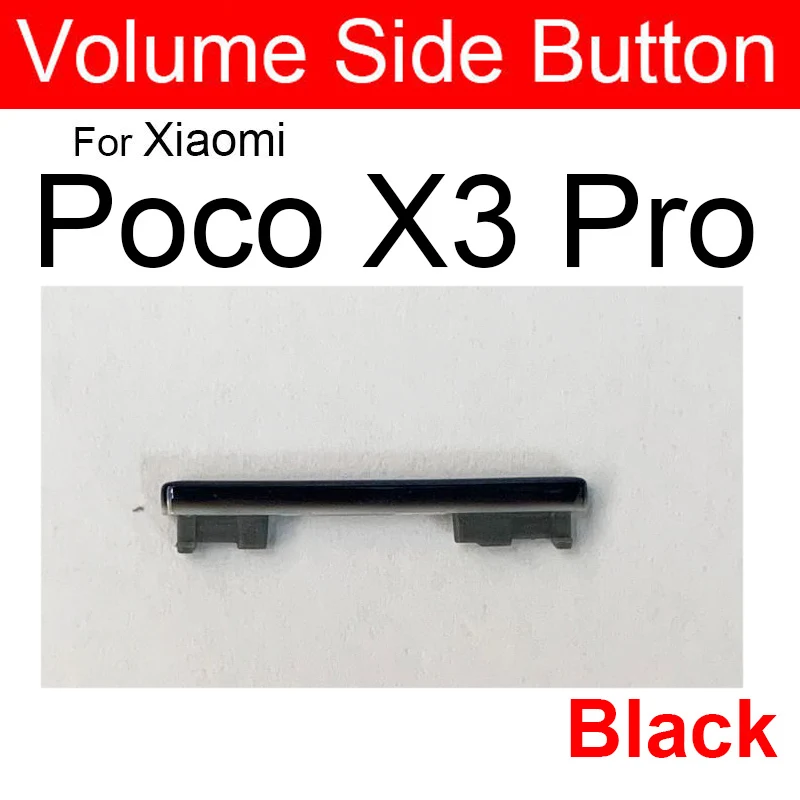 Power Voume Side Button For Xiaomi Poco Pocophone M3 M3 Pro X3 X3 Pro X3 NFC Volume Audio Control Side Key Buttons Repair Parts